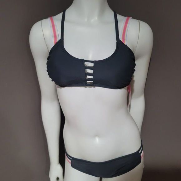 Xhilaration Sport Elastic Bralette Bikini Set - Picture 3 of 9